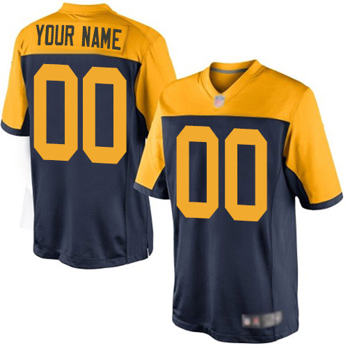 Limited Navy Blue Men Alternate Jersey NFL Customized Football Green Bay Packers->customized nfl jersey->Custom Jersey